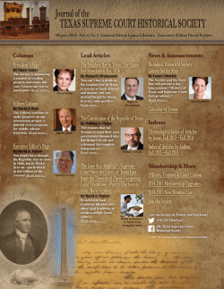 Fellows Column - Texas Supreme Court Historical Society