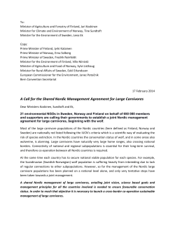 A Call for the Shared Nordic Management Agreement for Large