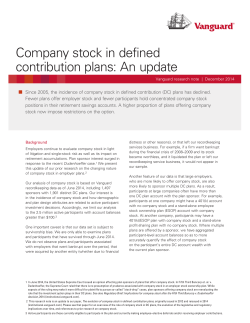 Company stock in defined contribution plans
