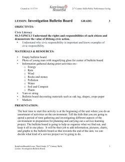 LESSON: Investigation Bulletin Board
