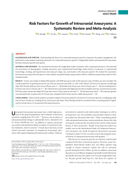 Risk Factors for Growth of Intracranial Aneurysms: A Systematic