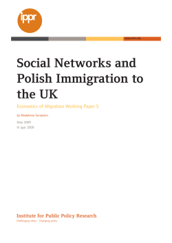 Social networks and Polish immigration to the UK