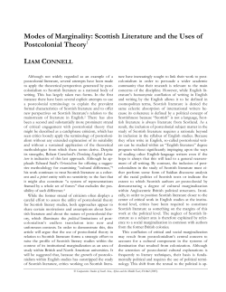 Modes of Marginality: Scottish Literature and the Uses of