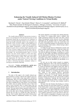 Enhancing the Visually Induced Self-Motion Illusion (Vection) under