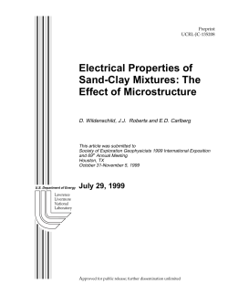 Electrical Properties of Sand-Clay Mixtures