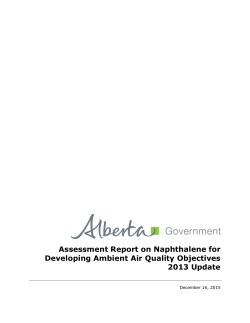 Assessment Report on Naphthalene for Developing Ambient Air