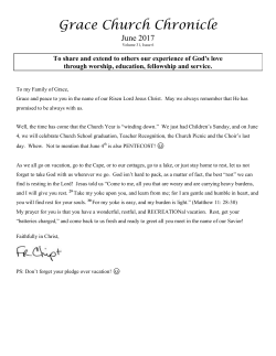 Grace Church Chronicle - Grace Episcopal Church Windsor