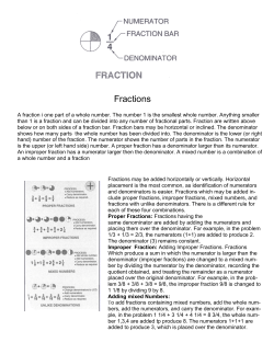 Fractions