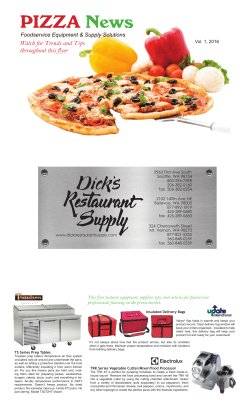 PIZZA News - Seattle - Dick`s Restaurant Supply