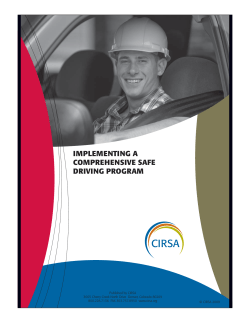 IMPLEMENTING A COMPREHENSIVE SAFE DRIVING PROGRAM
