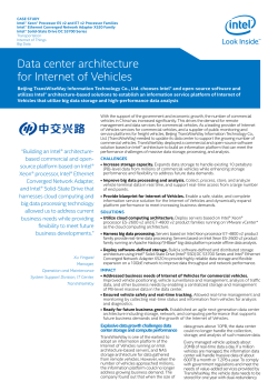 Data center architecture for Internet of Vehicles