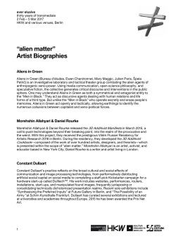 "alien matter" | Artist biographies