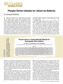 Phospho-Olivine Cathodes for Lithium
