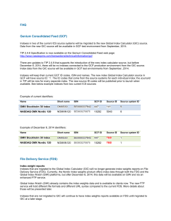 FAQ Genium Consolidated Feed (GCF) File Delivery