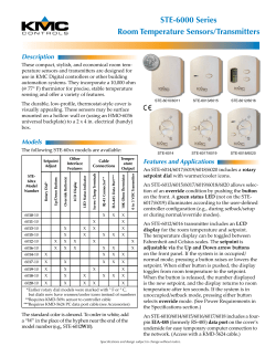 STE-6000 Series Temperature Sensors Data Sheet Rev. C