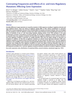 Contrasting Frequencies and Effects of cis- and trans
