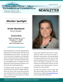 NEWSLETTER - Sebastian River Area Chamber of Commerce