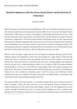 Manhattan Nightmares: John Dos Passos, Charles Sheeler
