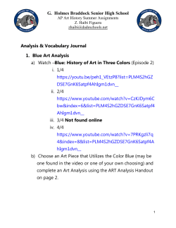 AP Art History - G. Holmes Braddock