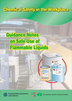 Chemical Safety in the Workplace - Guidance Notes on Safe Use of
