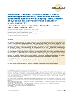 Molecular function prediction for a family exhibiting evolutionary