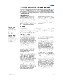 Technical Reference Section: pH/ORP
