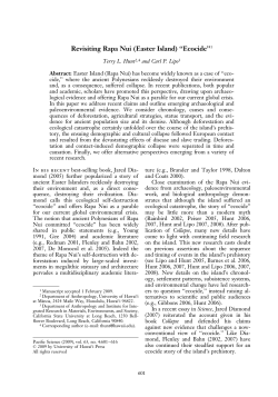 Revisiting Rapa Nui (Easter Island) ``Ecocide`