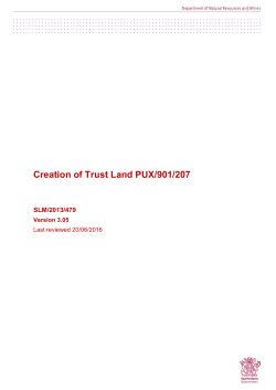 SLM/2013/479 Creation of Trust Land
