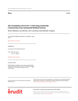 The Translation of S.N.O.P.: A First Step toward the