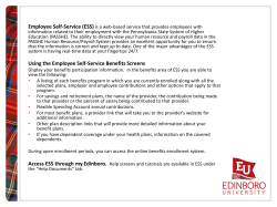 Employee Self-Service (ESS) Using the Employee Self