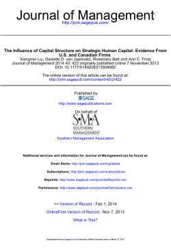 The influence of capital structure on strategic human capital