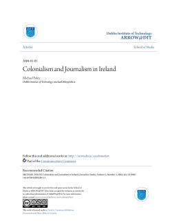 Colonialism and Journalism in Ireland