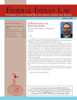 Spring 2016 Federal Indian Law
