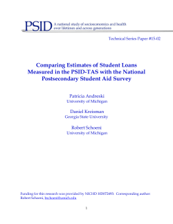 Comparing Estimates of Student Loans Measured in the PSID