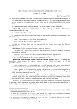 THE POLICE-FORCES (RESTRICTION OF RIGHTS) ACT, 1966