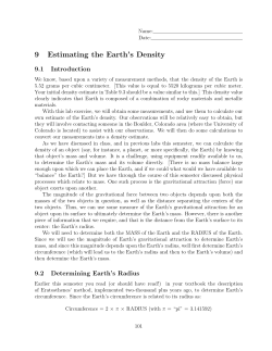 9 Estimating the Earth`s Density