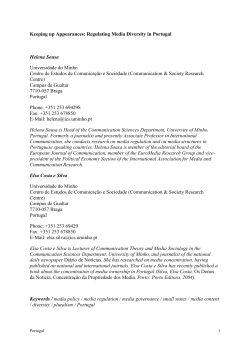 Keeping up Appearances: Regulating Media Diversity in Portugal