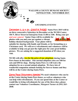 November 2015 - Wallowa County Humane Society