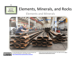 Elements, Minerals, and Rocks
