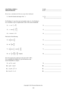 3 tan arccos 4 5. sin tan 4 &pi; 6. &pi; &pi; &theta; &theta; &theta; &theta; &theta;
