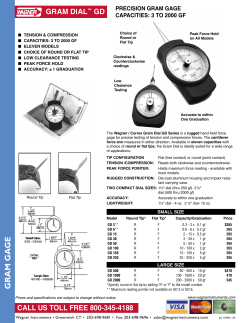 3 to 2000 gf - Wagner Instruments
