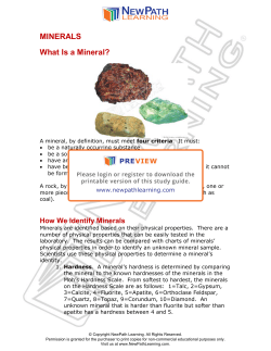 Minerals - NewPath Learning