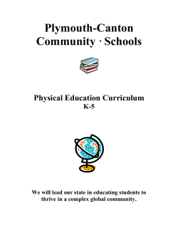 Physical Education Curriculum - Plymouth