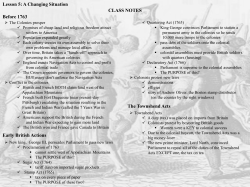 The Townshend Acts Lesson 5: A Changing Situation Before 1763