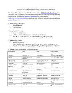 Procedure for Posting Recent Scholarship on Mitchell Hamline