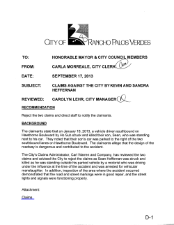 claims against the city by kevin and sandra heffernan