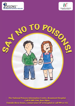 Say NO to Poisons - National Poisons Information Centre