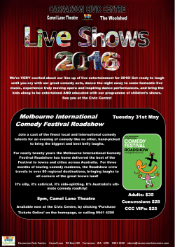 Melbourne International Tuesday 31st May Comedy Festival