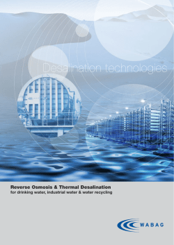 Desalination technologies