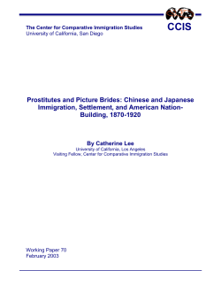 Prostitutes and Picture Brides: Chinese and Japanese Immigration